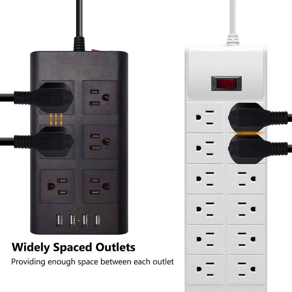 9.8ft USB Power Strip Surge Protector