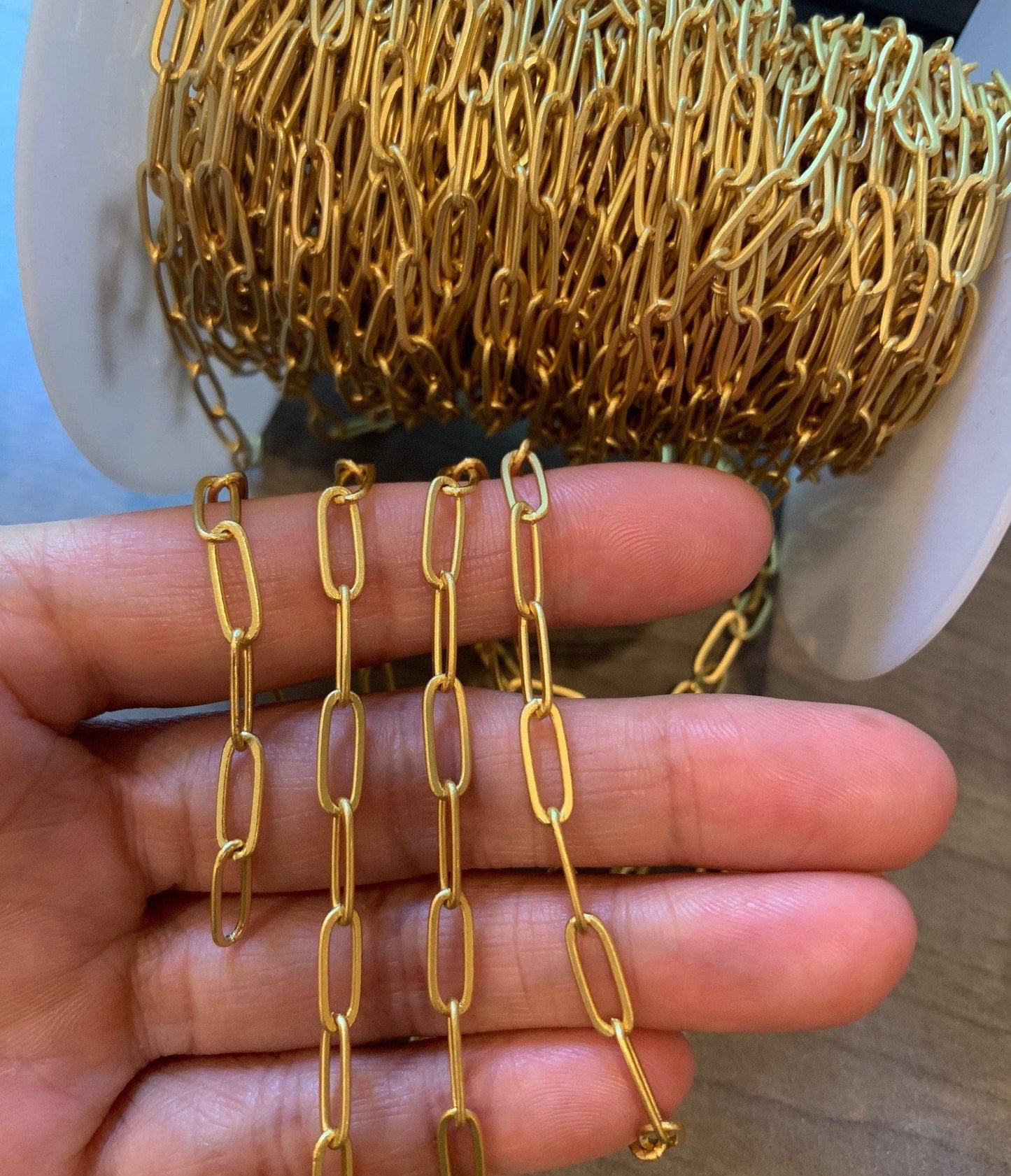 4x11mm Small Size Paper Clip Chain by Yard,SKU#E503