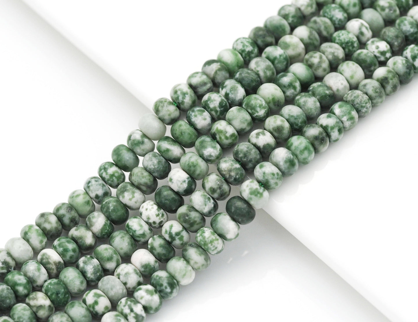 Genuine Blue Dot Stone Rondelle Smooth Beads, 4x6mm, Sku#U1409