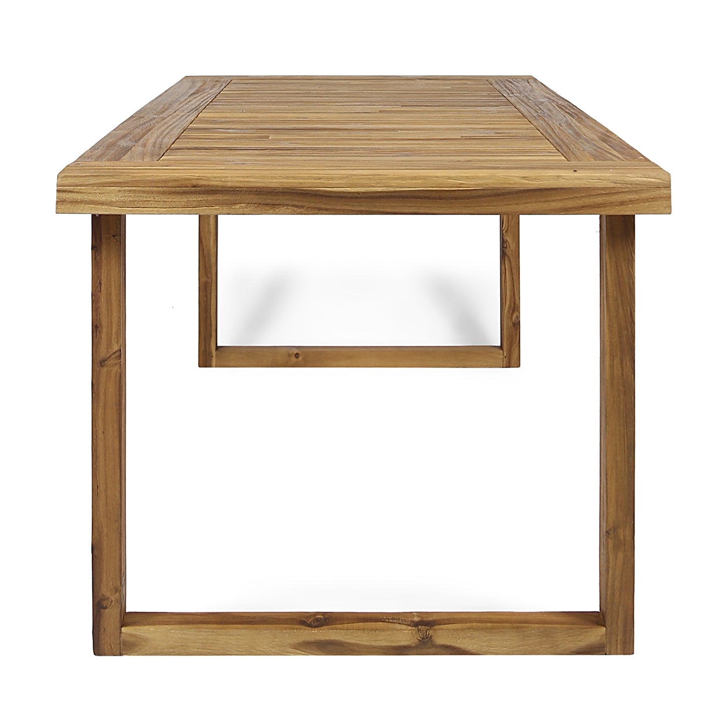 Outdoor 69" Acacia Wood Dining Table, Sandblast