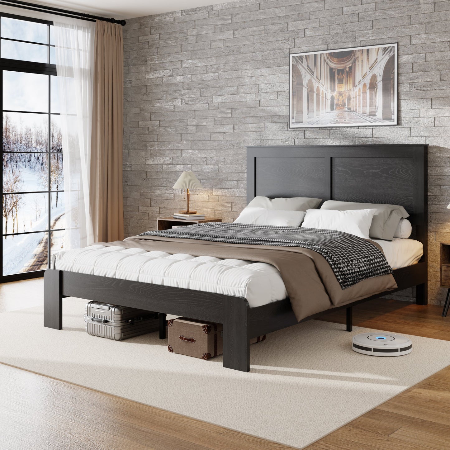Full Size Wood Platform Bed Frame