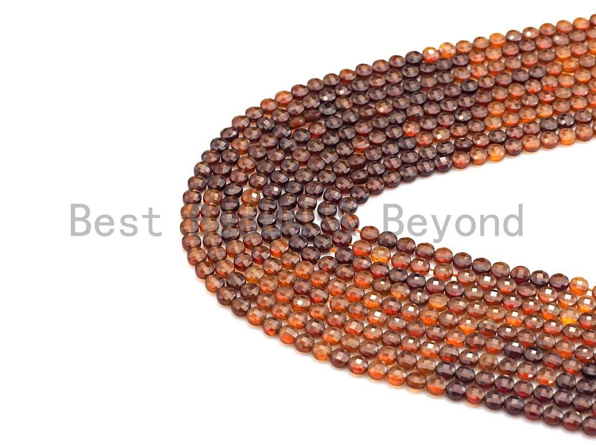 4mm High Quality Natural Golden Brown Garnet Beads,sku#U784
