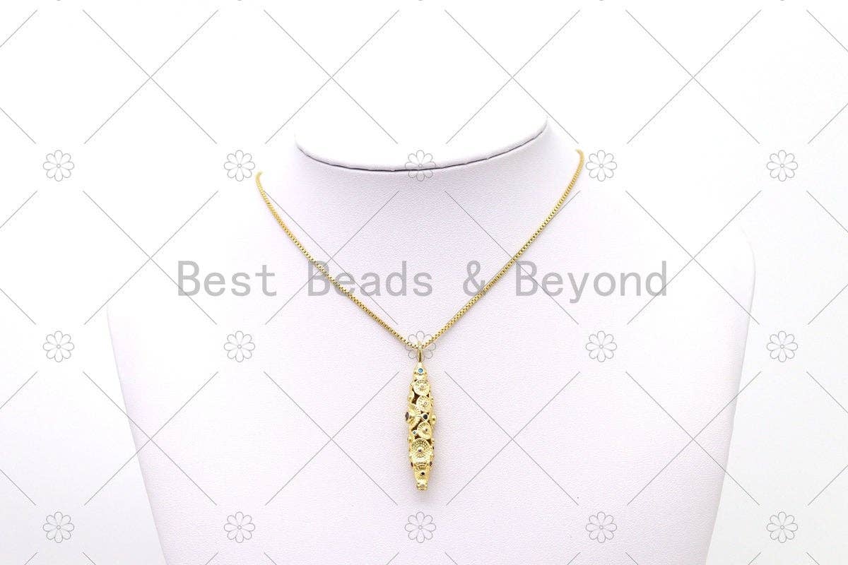 Multicolor CZ Micro Pave Crocodile Shape Pendant, 18K Gold Filled Crocodile Charm, Necklace Bracelet Charm Pendant,Sku#LK512