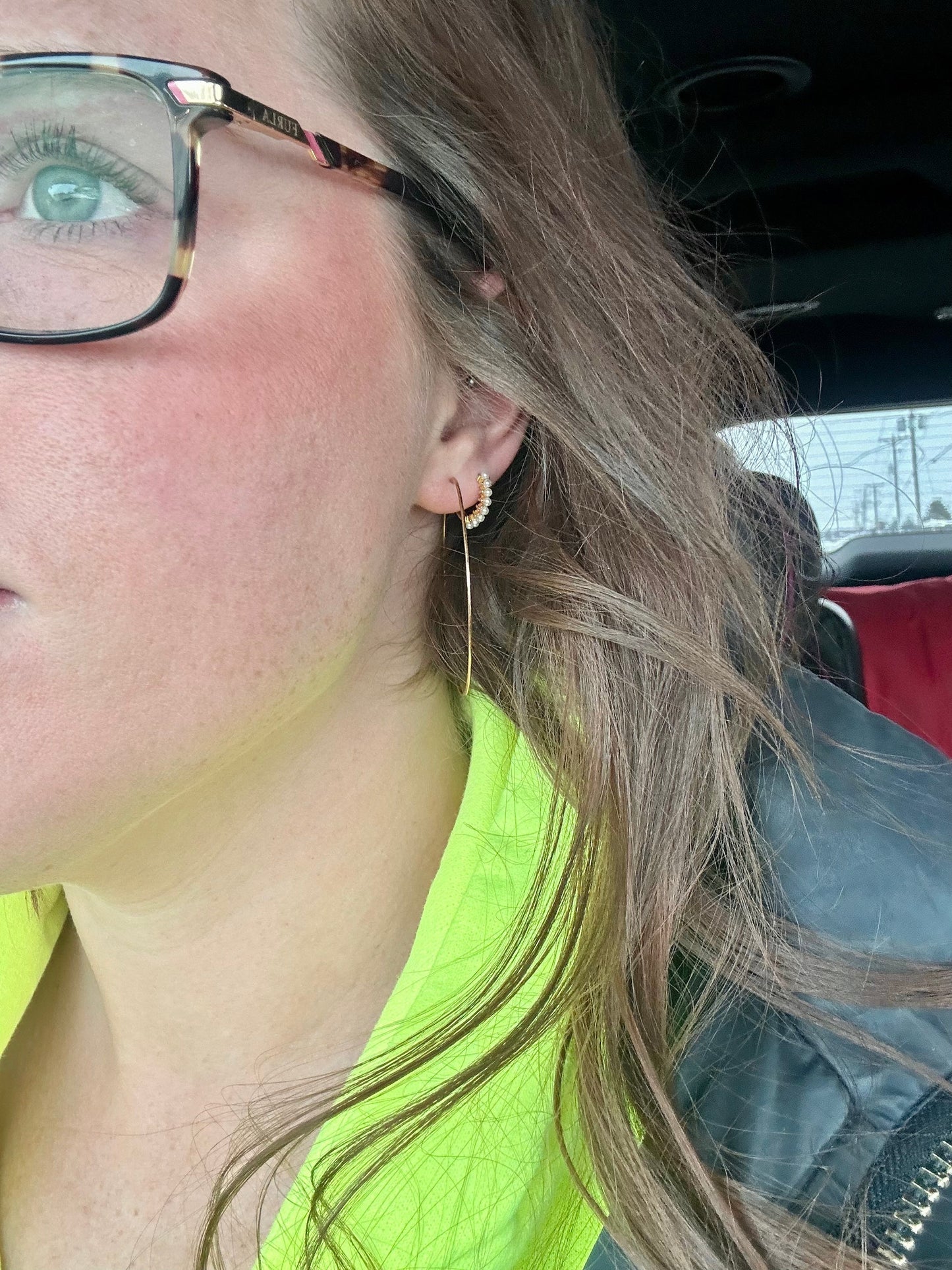 Beautiful Dainty Pearl and Gold or Silver Huggie Earrings