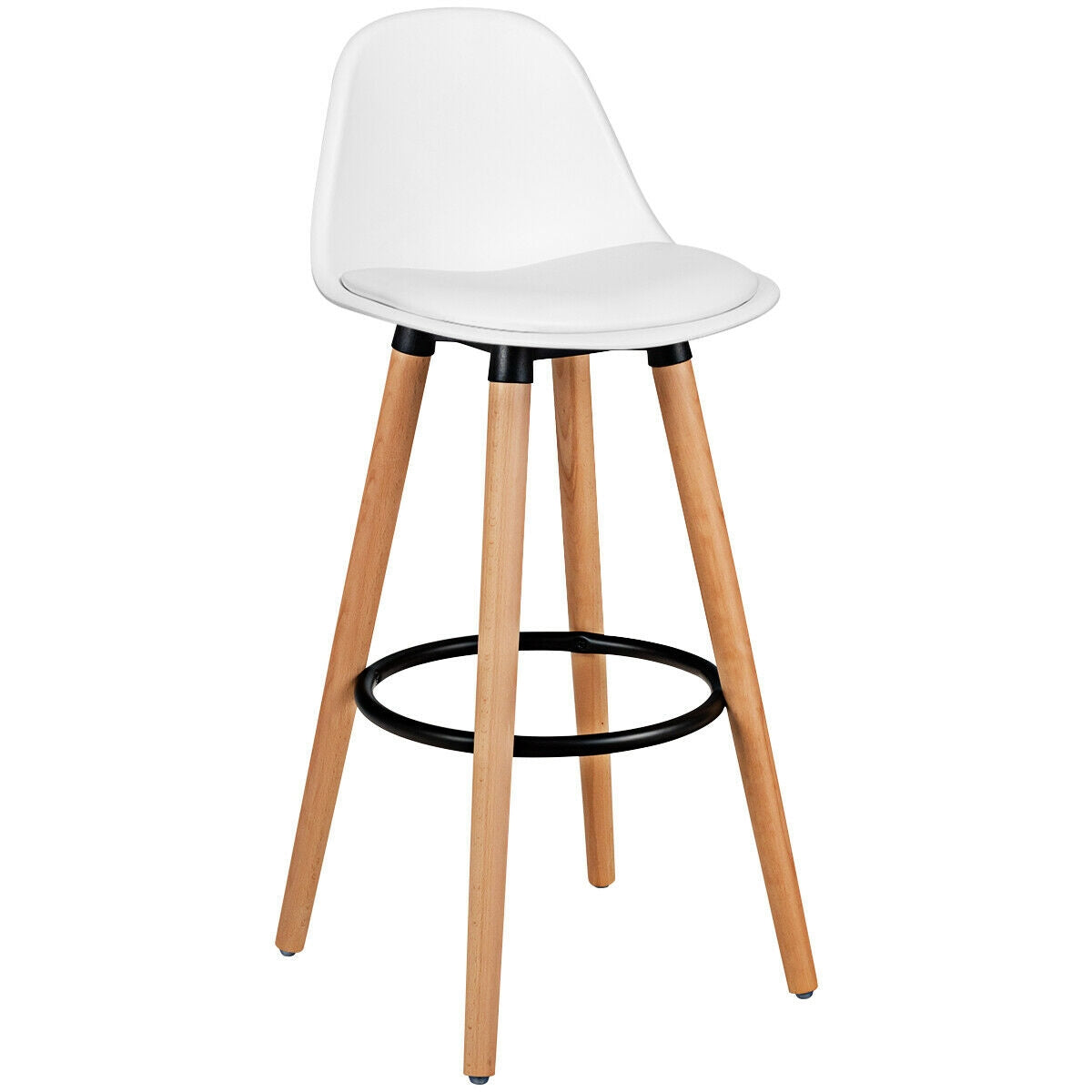 2 Pieces Mid Century Barstool 28.5 Inches Dining Pub Chair