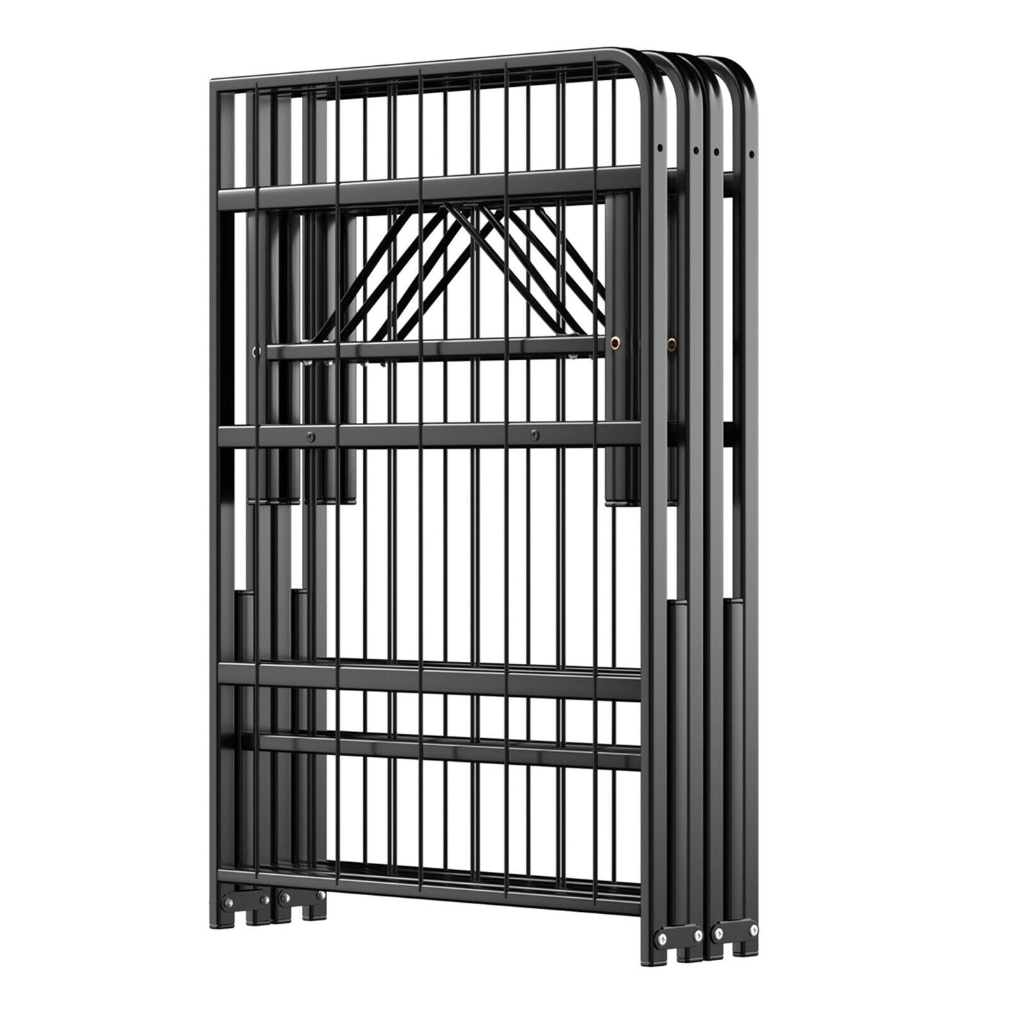 Twin/Full/Queen Size Foldable Metal Platform Bed with Tool-Free Assembly