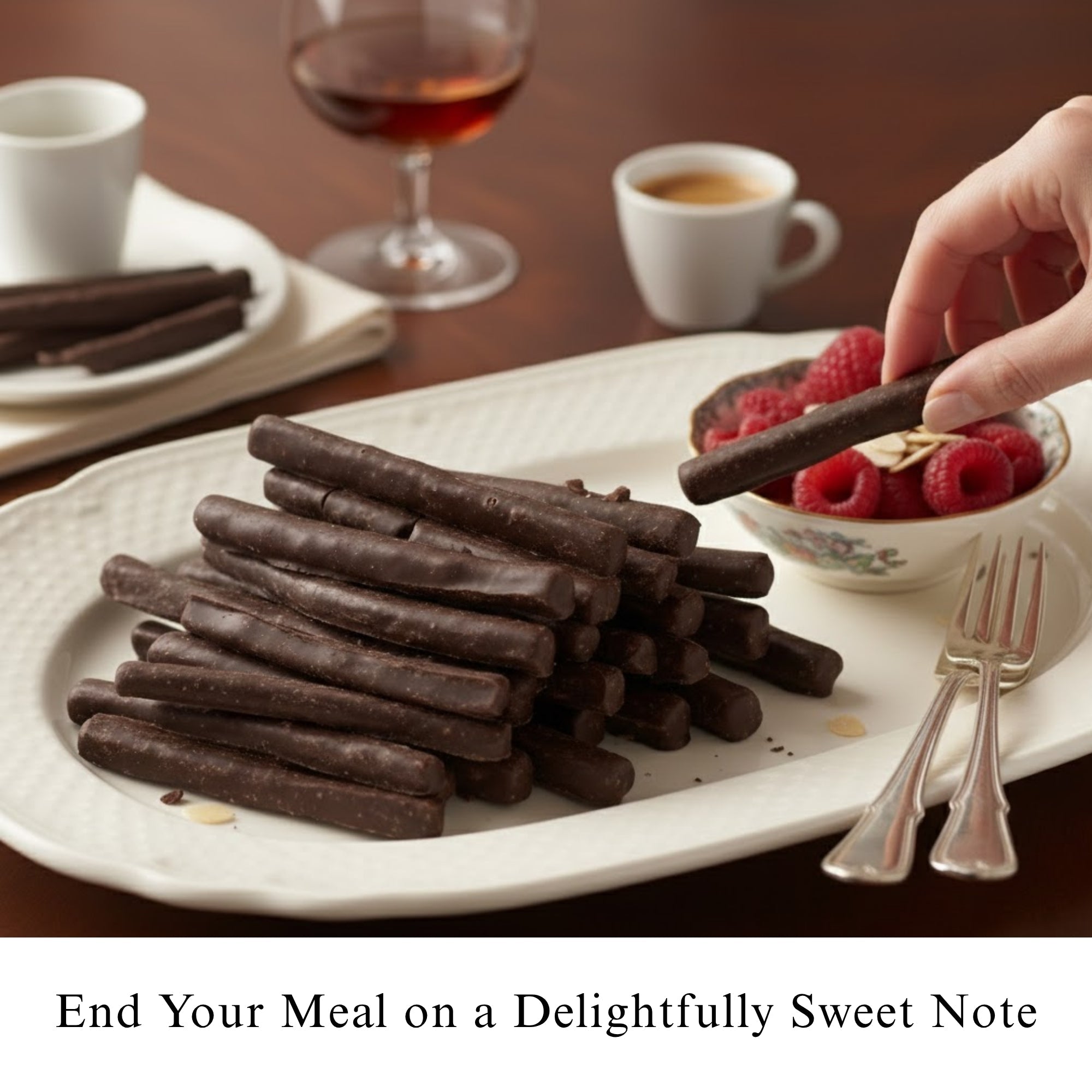 Andy Anand 60% Dark Chocolate Cherry Peel, Vegan, Gluten-Free, 12oz Gift Box (Approx. 43 Hand-Dipped Pieces) – Premium Italian Gourmet Treat