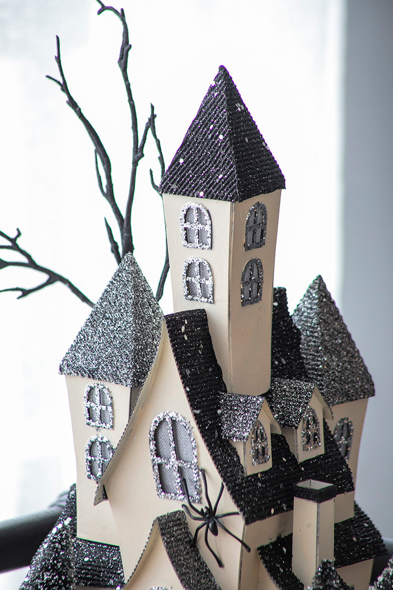 Lighted Cardboard Haunted House