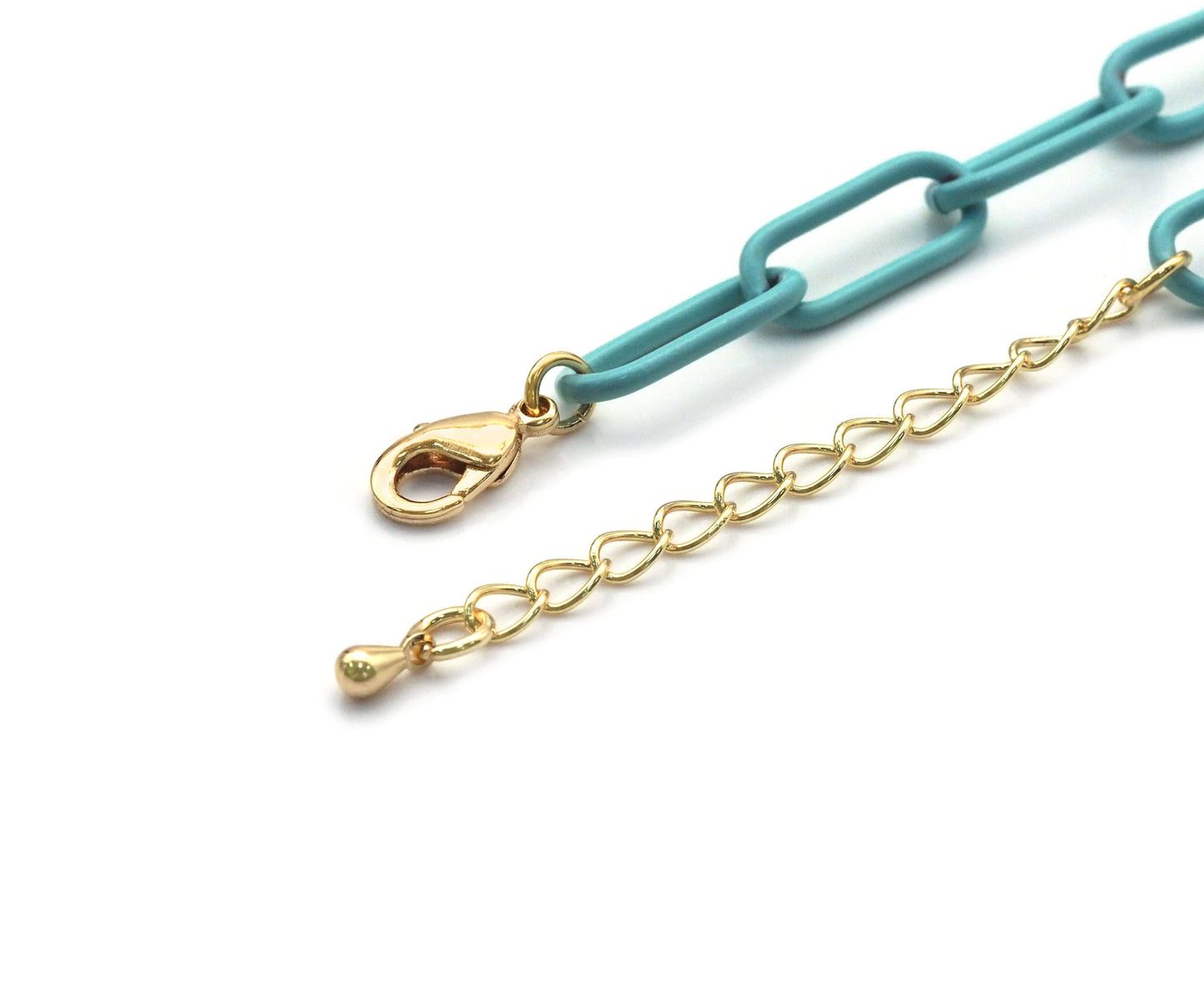 Colorful Enamel Paperclip Chain necklace, sku#EF176