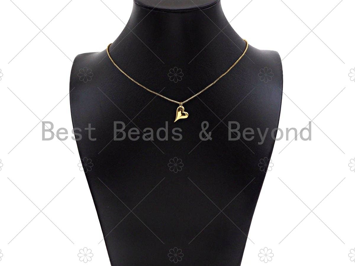 18K Dainty Gold Peach Heart Pendant/Charm,Gold Medallion Charm, Necklace Bracelet Charm Pendant,11x15mm, Sku#LK243