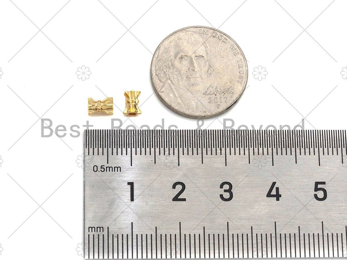 14K Gold High Polished Drum Shape Spacer Beads, Cylinder Beads, Men's Jewelry Findings, Bracelet Necklace Beads,4x5mm, Sku#ZX10