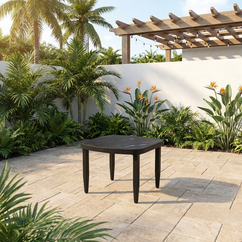 Modern Outdoor Elegance Arc 23.6'' Side Table