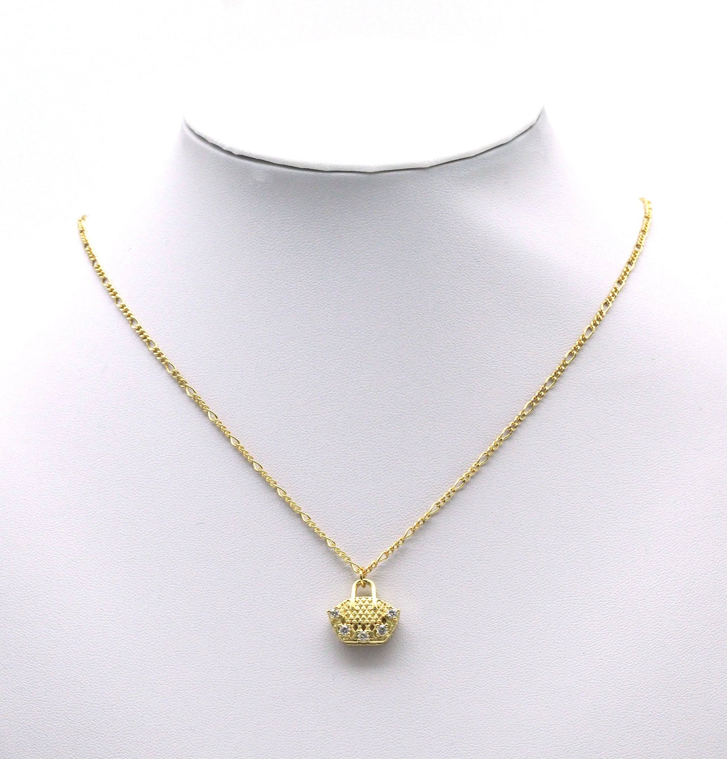 CZ Pave Fashion Bag Purse Charm, Sku#LK672
