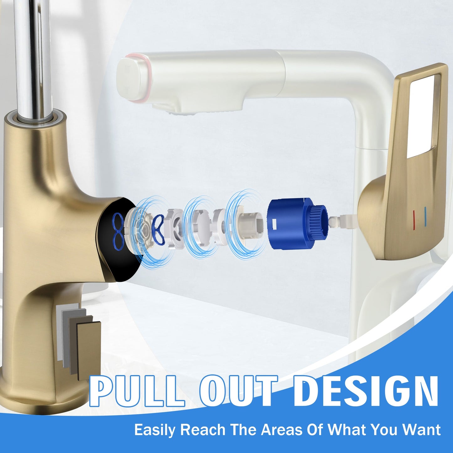 Brushed Bathroom Sink Faucet