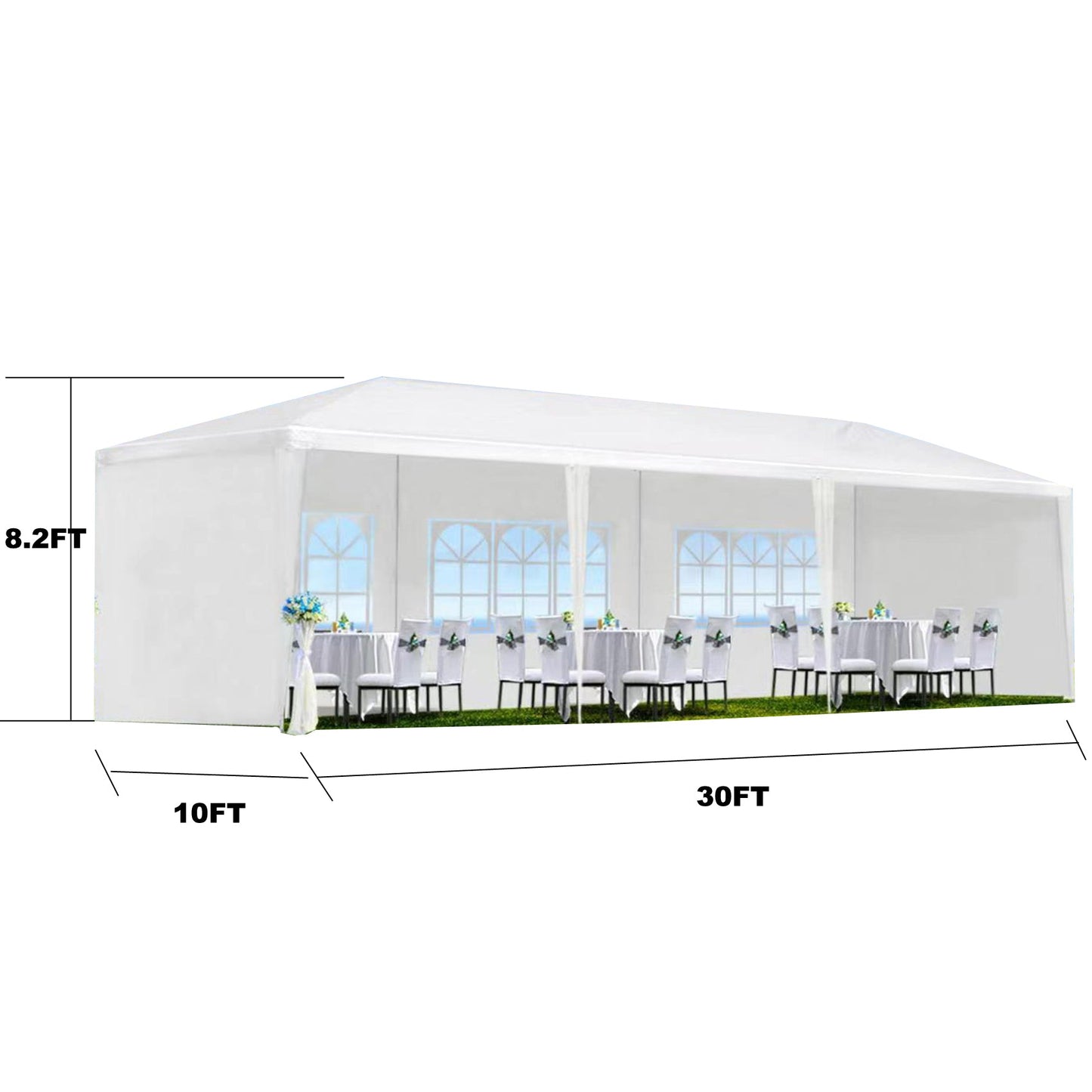 10x30' Outdoor Garden Gazebo Wedding Party Tent Canopy Marquee
