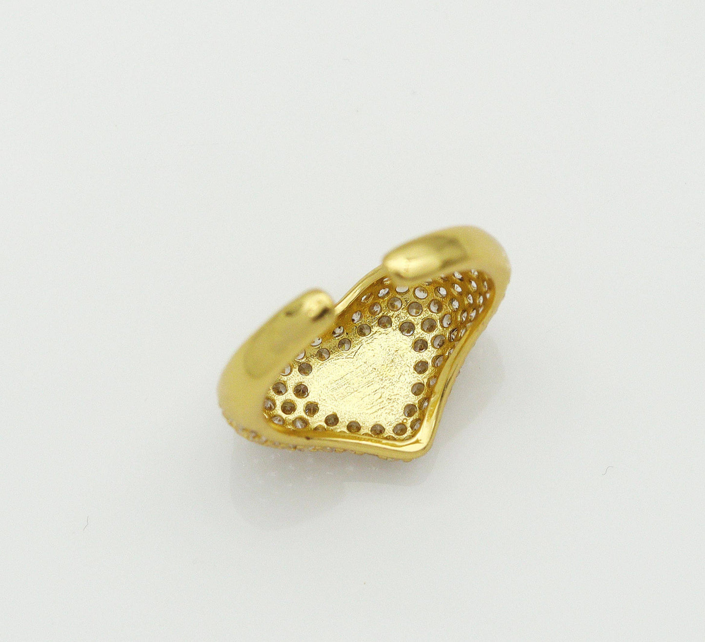 CZ Heart Adjustable Ring, Sku#B183