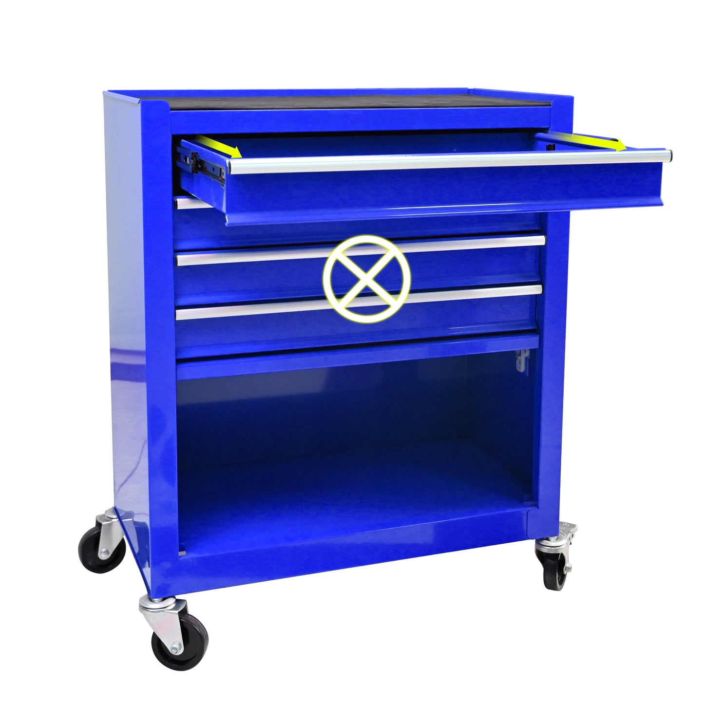 4 Drawers Multifunctional Tool Cart with Wheels - Blue
