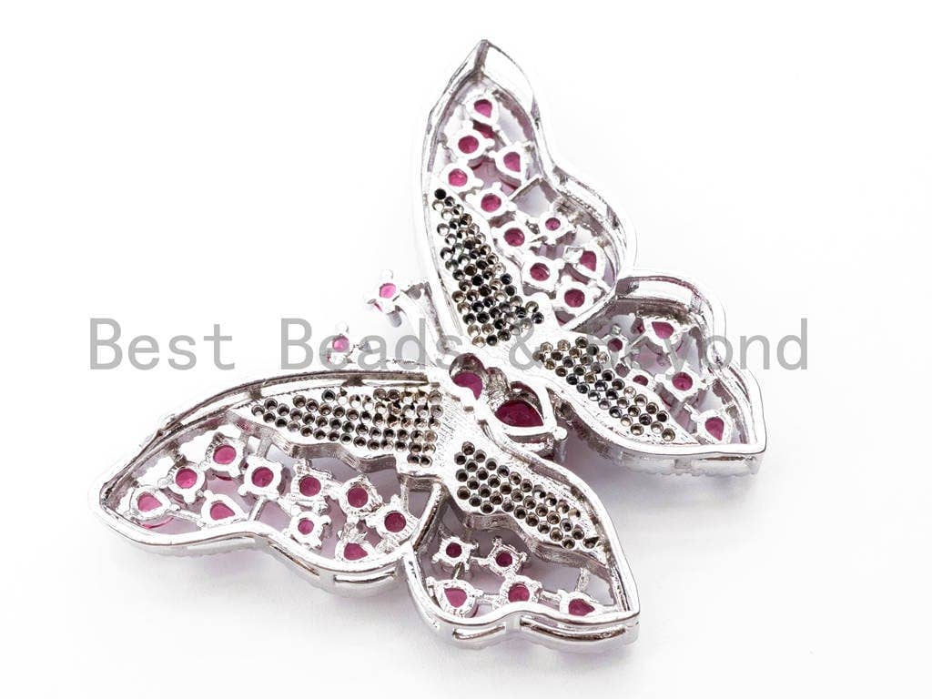 CZ Micro Pave Large Butterfly Pendant, sku#L163