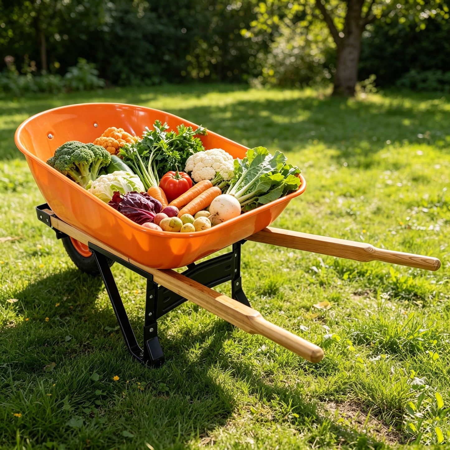 Steel Tray Wheel Barrow - Two Wheeled Trolley
