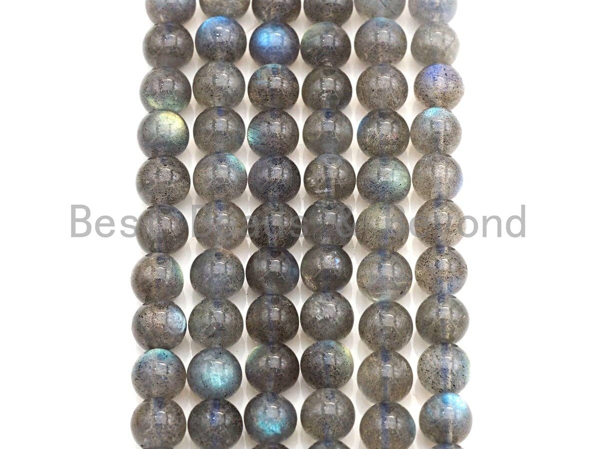 Top Quality Natural Labradorite Beads, Round Smooth 6mm/8mm/10mm/12mm, 15.5" Full Strand, sku#U629