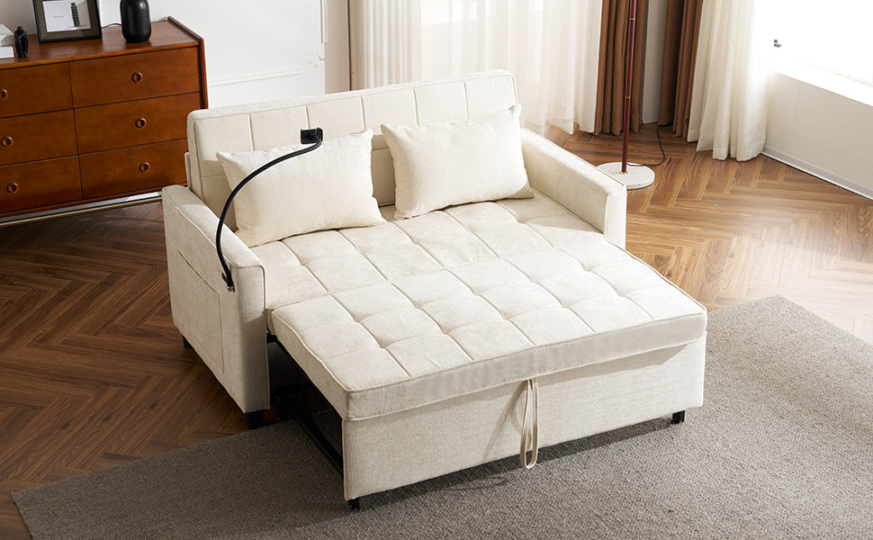 56.9" Loveseat Sofa Pull-out Sofa Bed