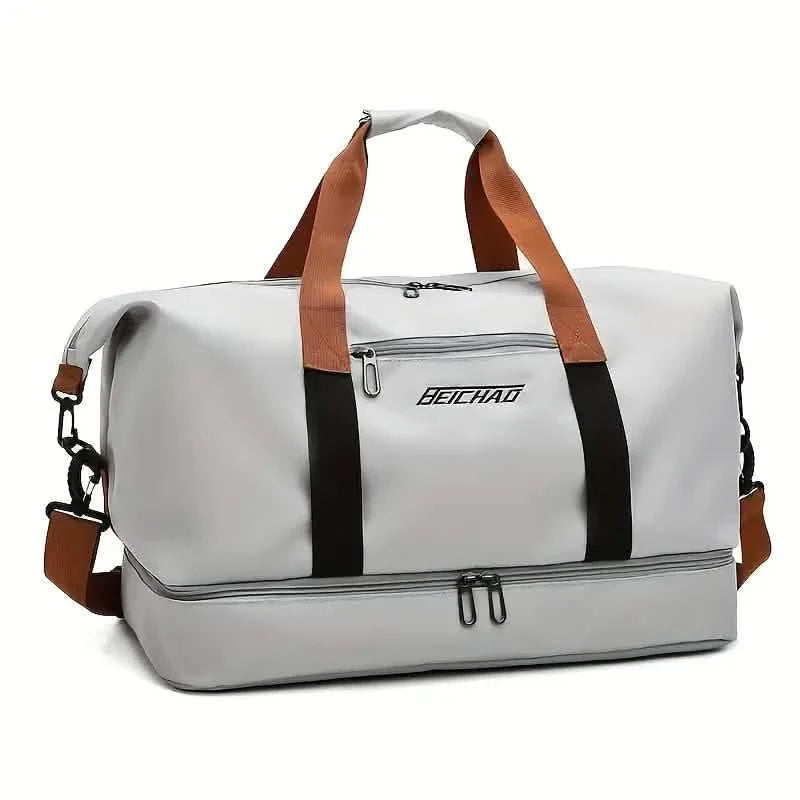 Sac de voyage pliable en nylon – Grande capacité, compartiment à chaussures – Hommes et femmes