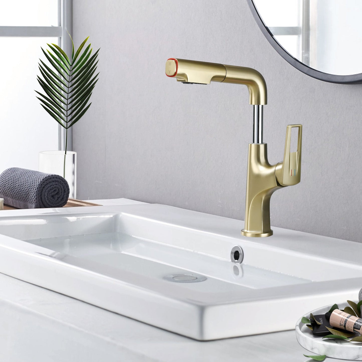 Brushed Bathroom Sink Faucet