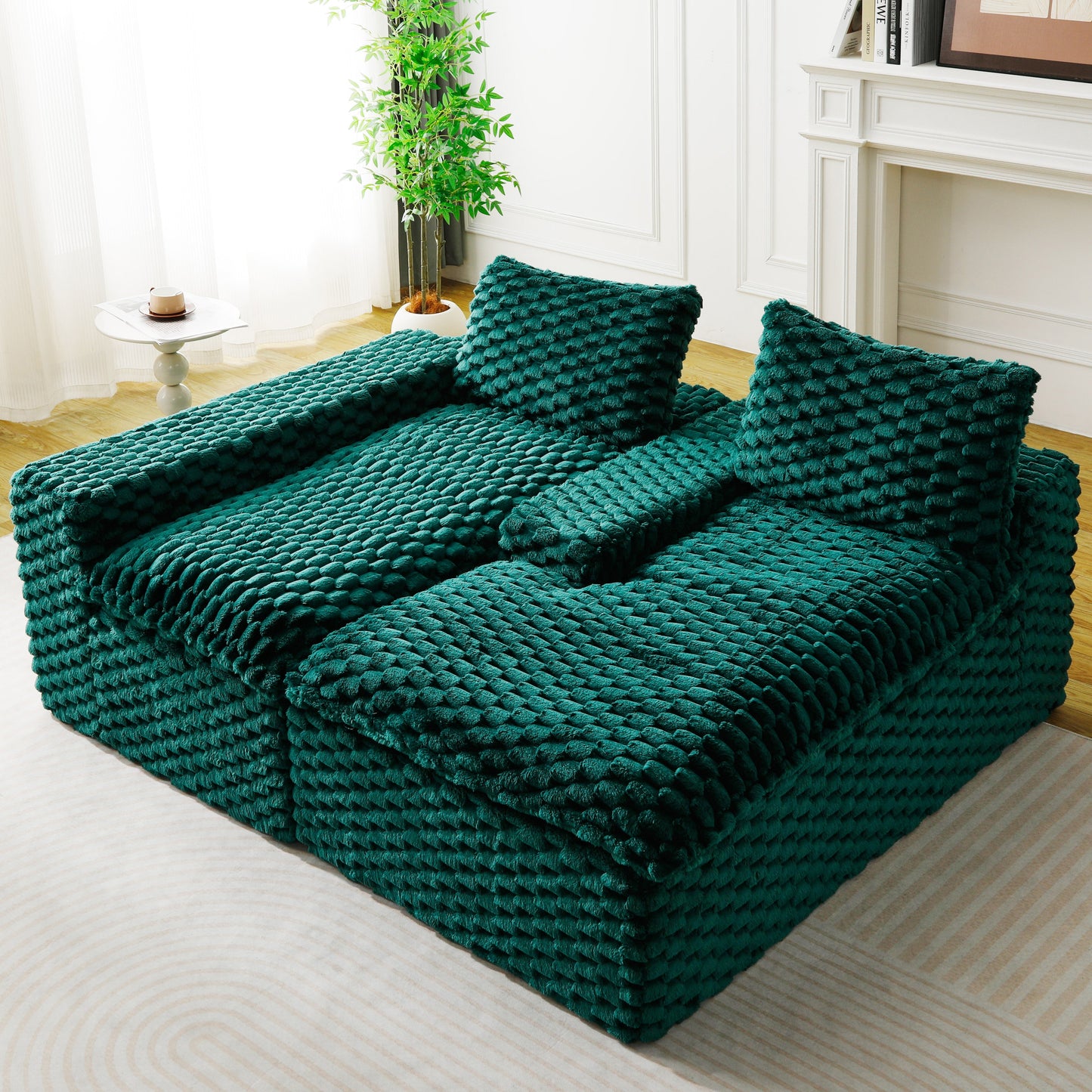 Green Turtle Velvet Versatile Sofa