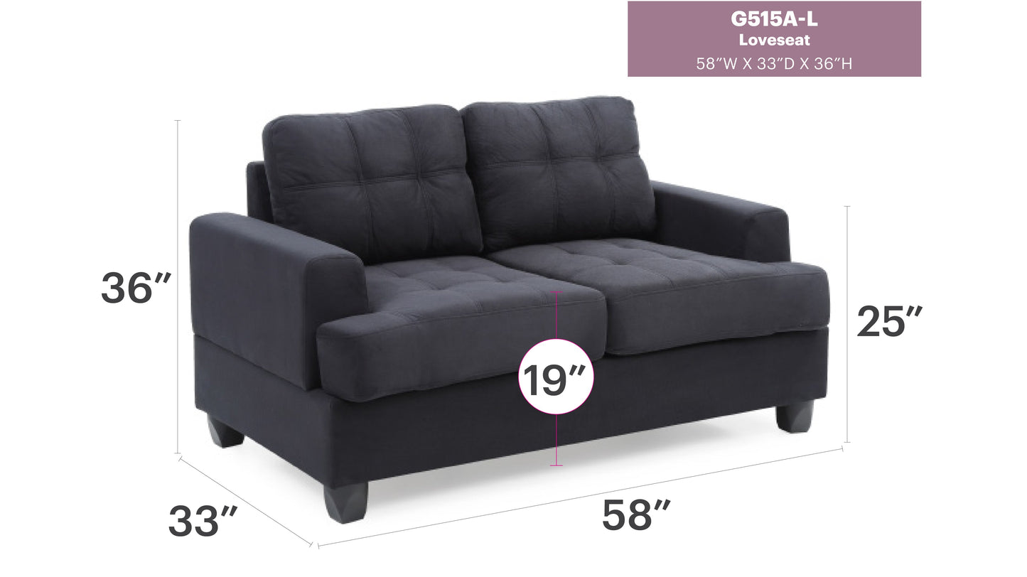 Cozy Transitional Loveseat For Two