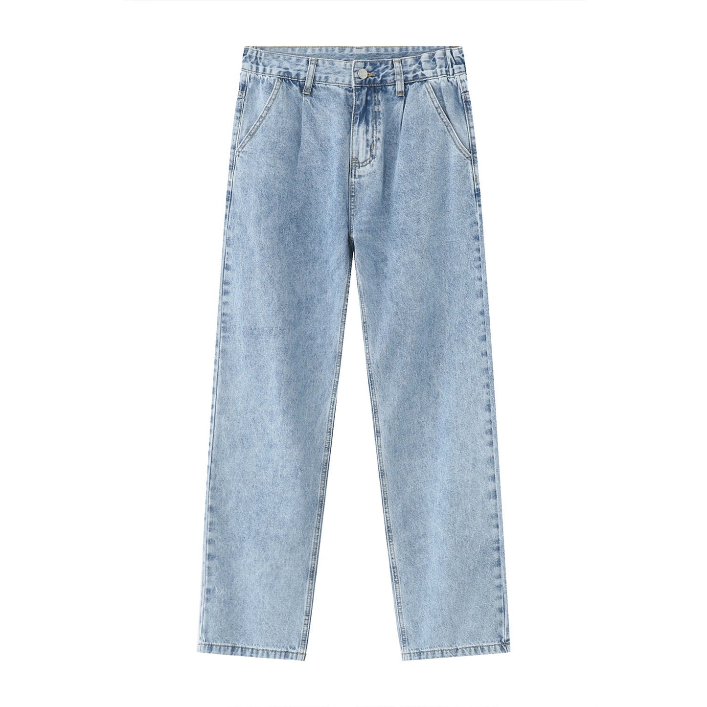 Mid Rise Baggy Jeans with Pockets