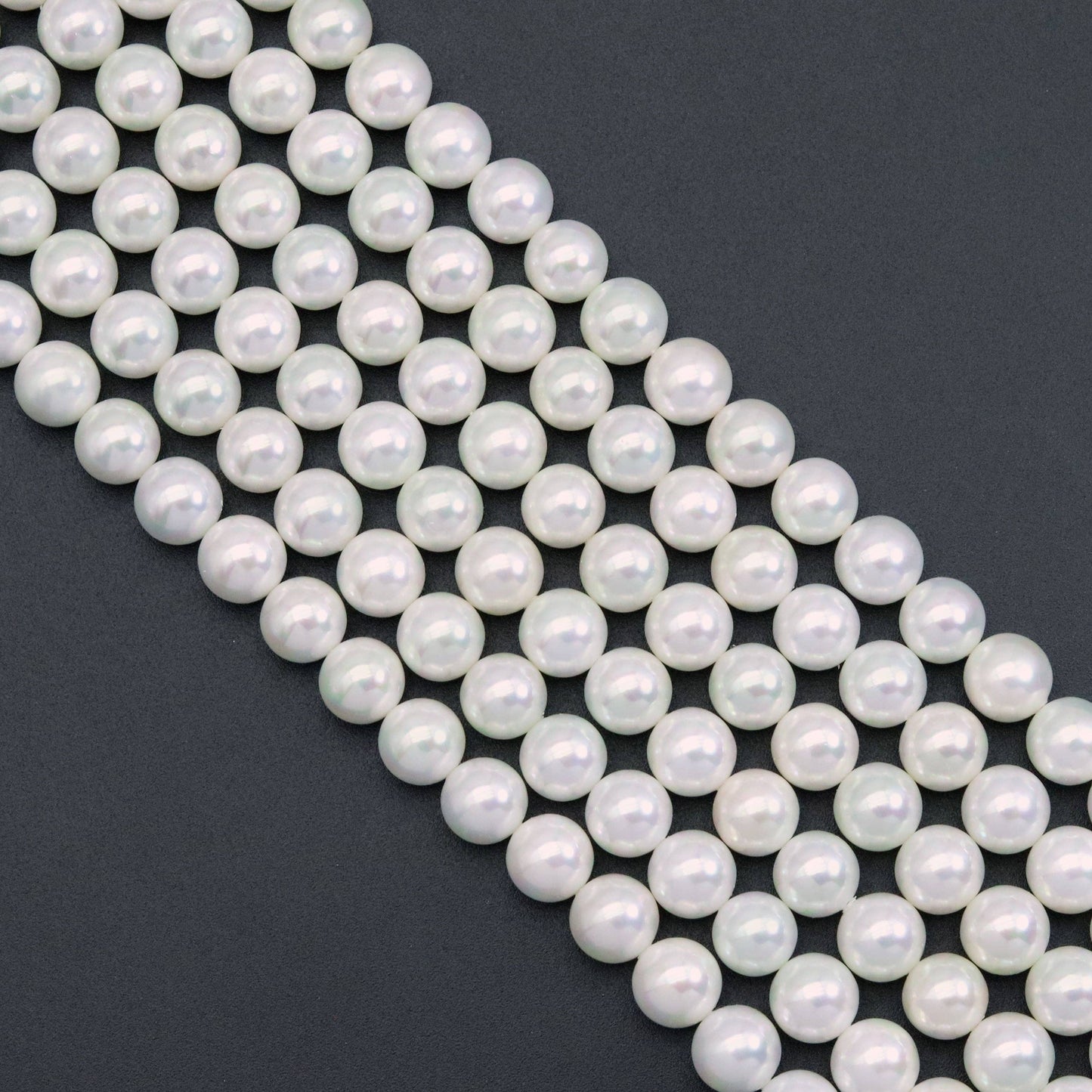 Mother of Pearl Round Smooth Beads, Sku#U52