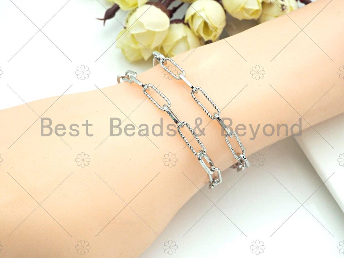 Mixed Paperclip Chain by yard, Fancy Paper clip chain, sku#M356