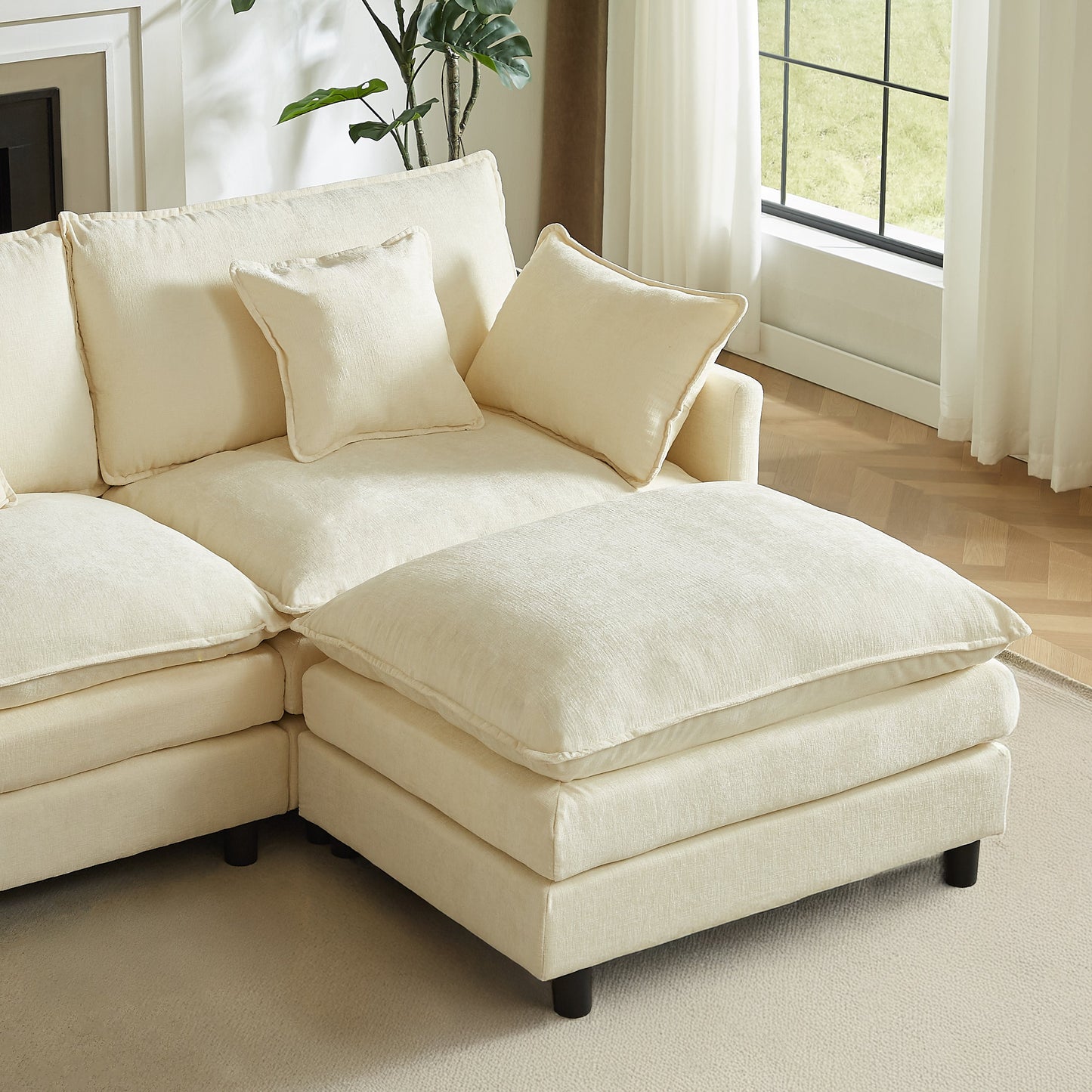 Modular Sectional Sofa, 110 Inch L Shaped Couch Set