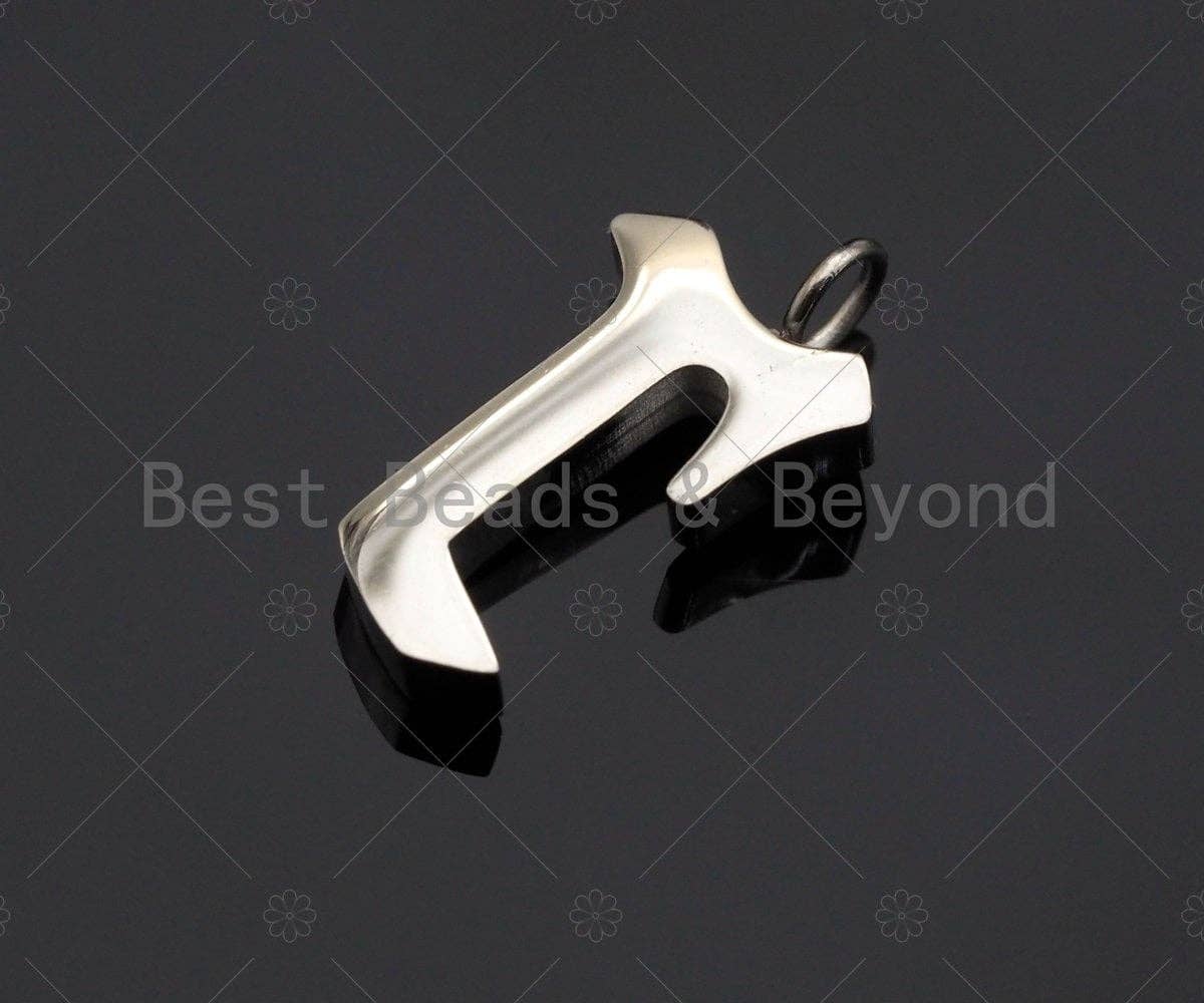 Silver Initial Charm, Silver Alphabet Charm, Y303