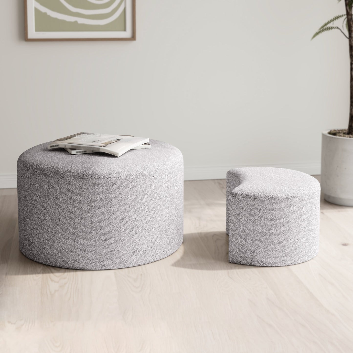 Upholstered Nesting Coffee Tables (Set of 2)