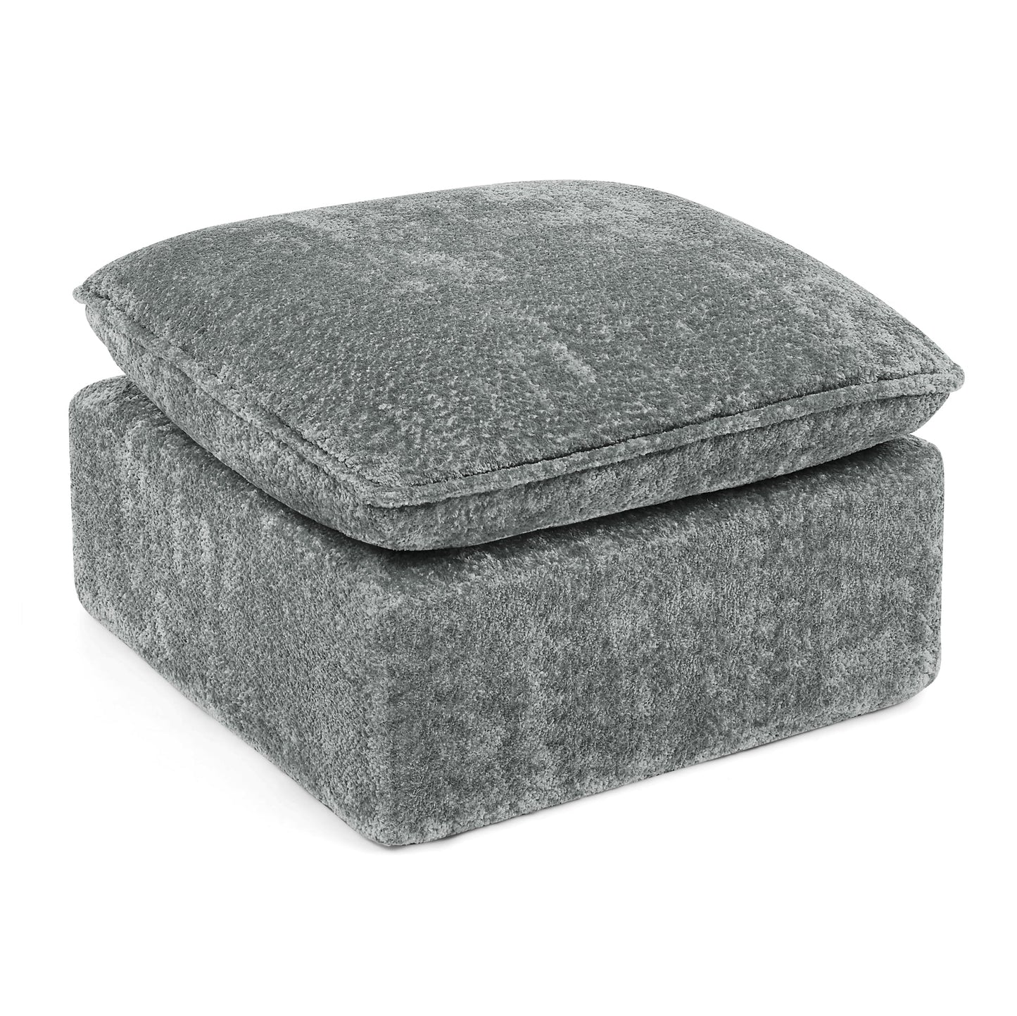 107'' Modern Boucle L-shaped Sectional Sofa with Moveable Ottoman