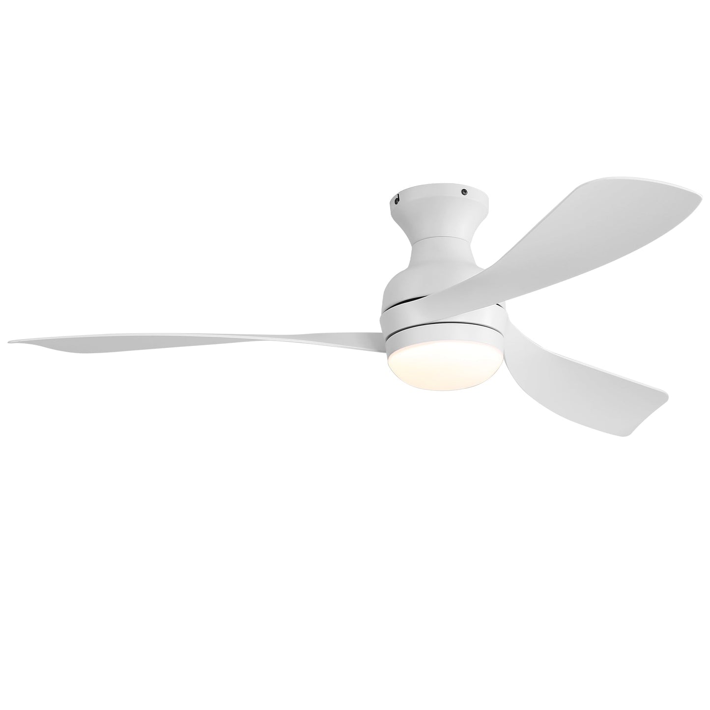 52" Low Profile Ceiling Fan with Lights, Quiet Reversible DC Motor