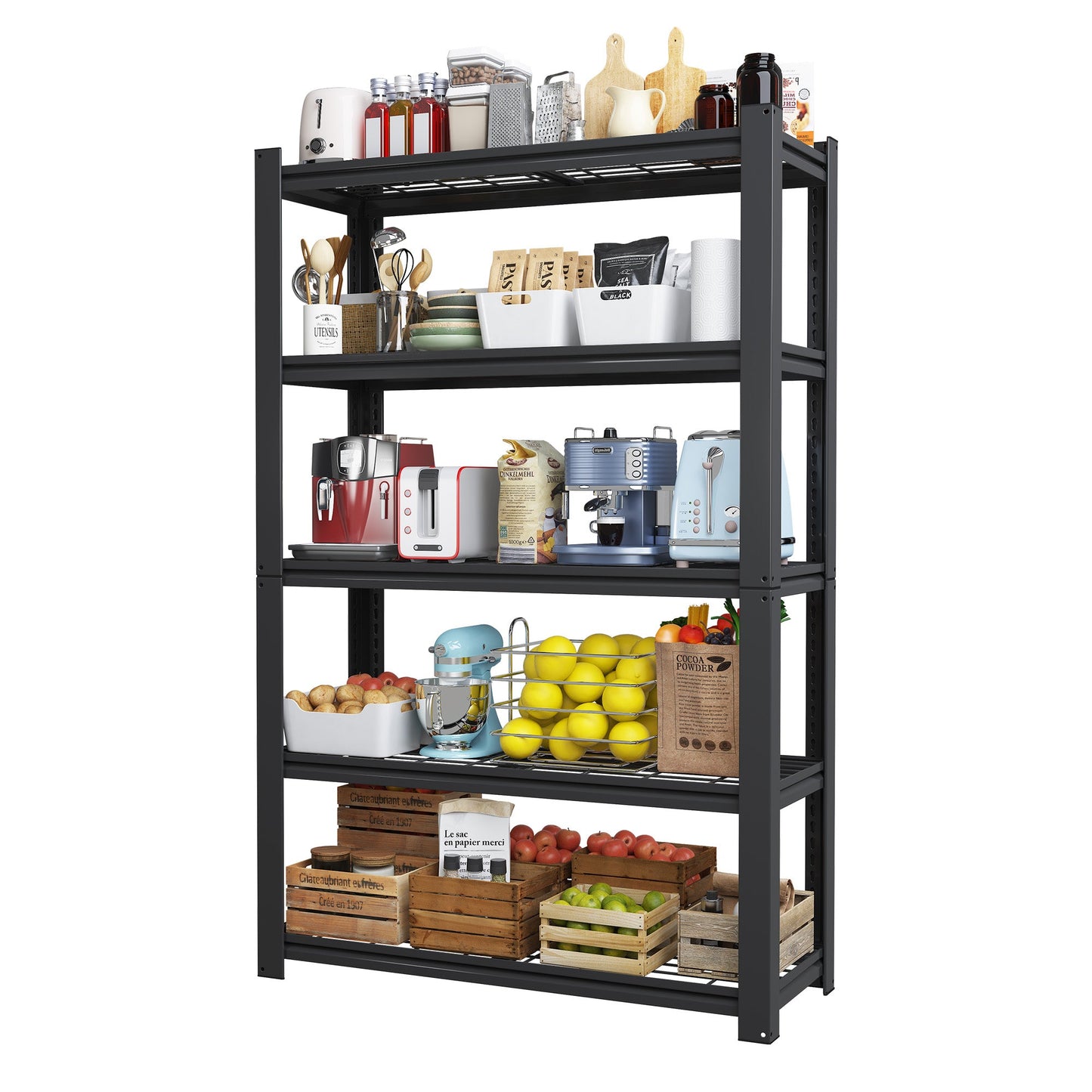 72"H 5-Tier Adjustable Heavy Duty Shelving Rack