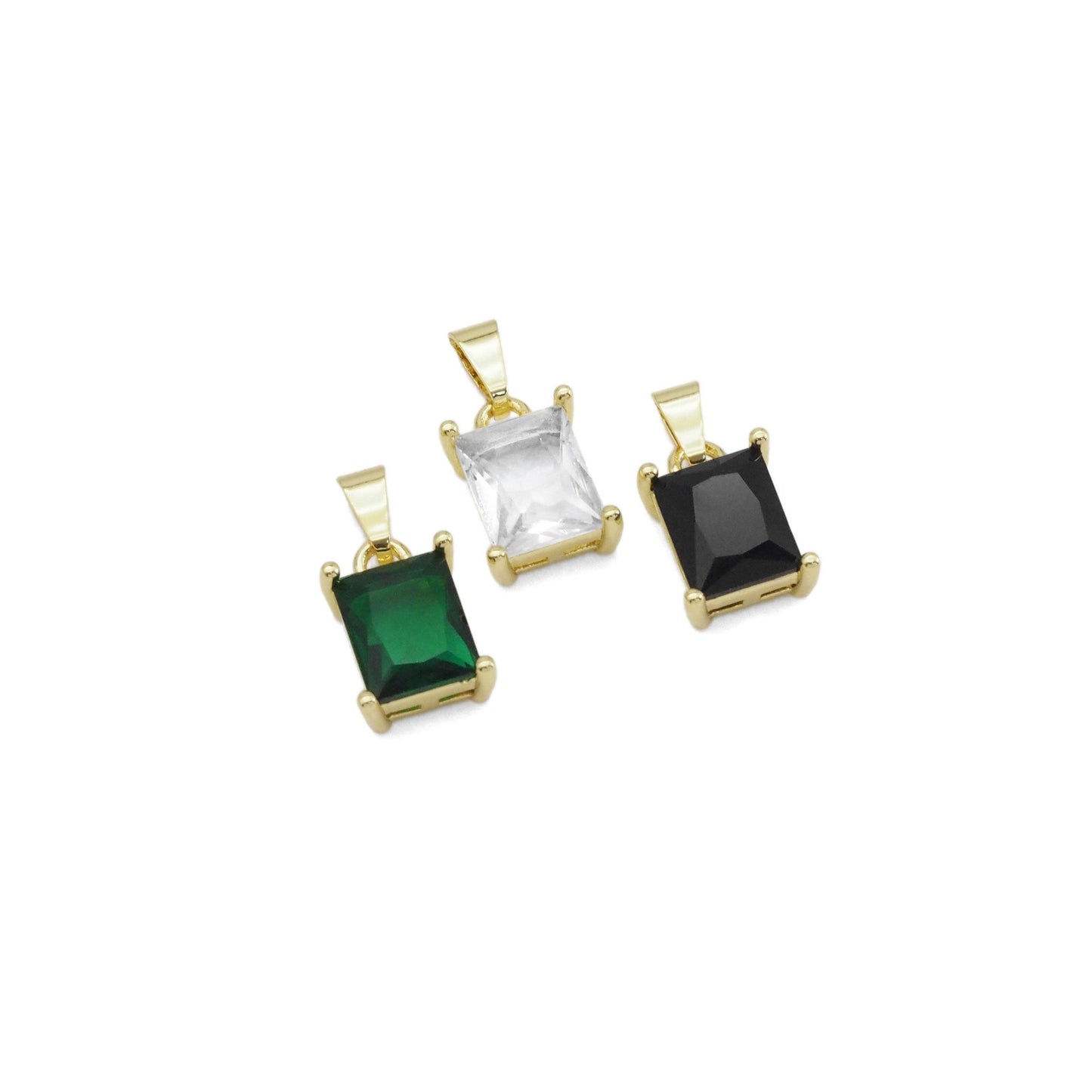 Rectangle CZ Charm, Sku#LX401