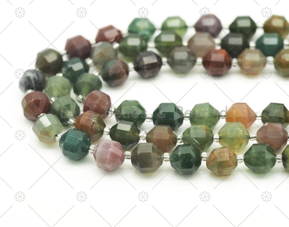Double Point Indian Jade Beads, Sku#U1307