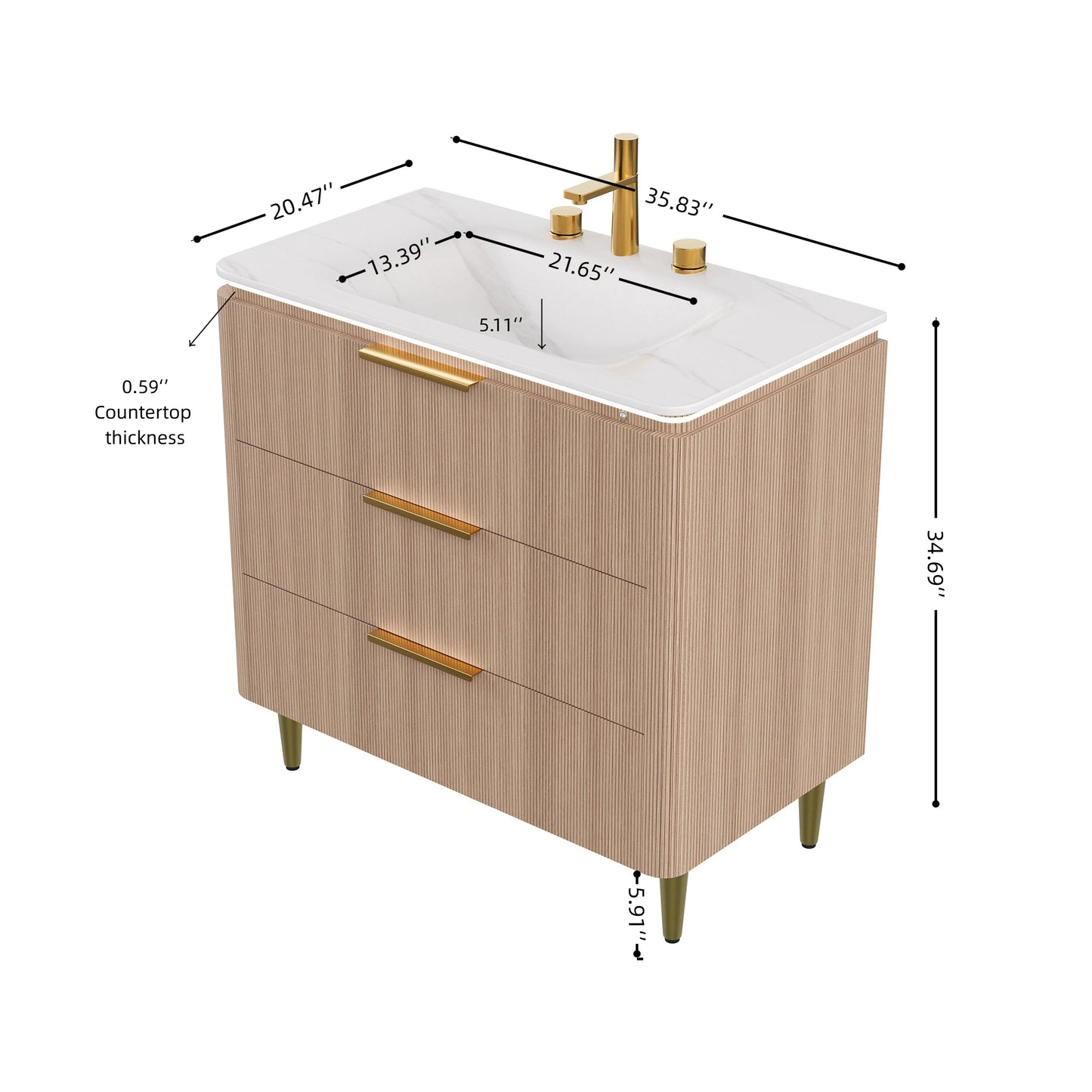 Amara 36'' Bathroom Vanity & Sink