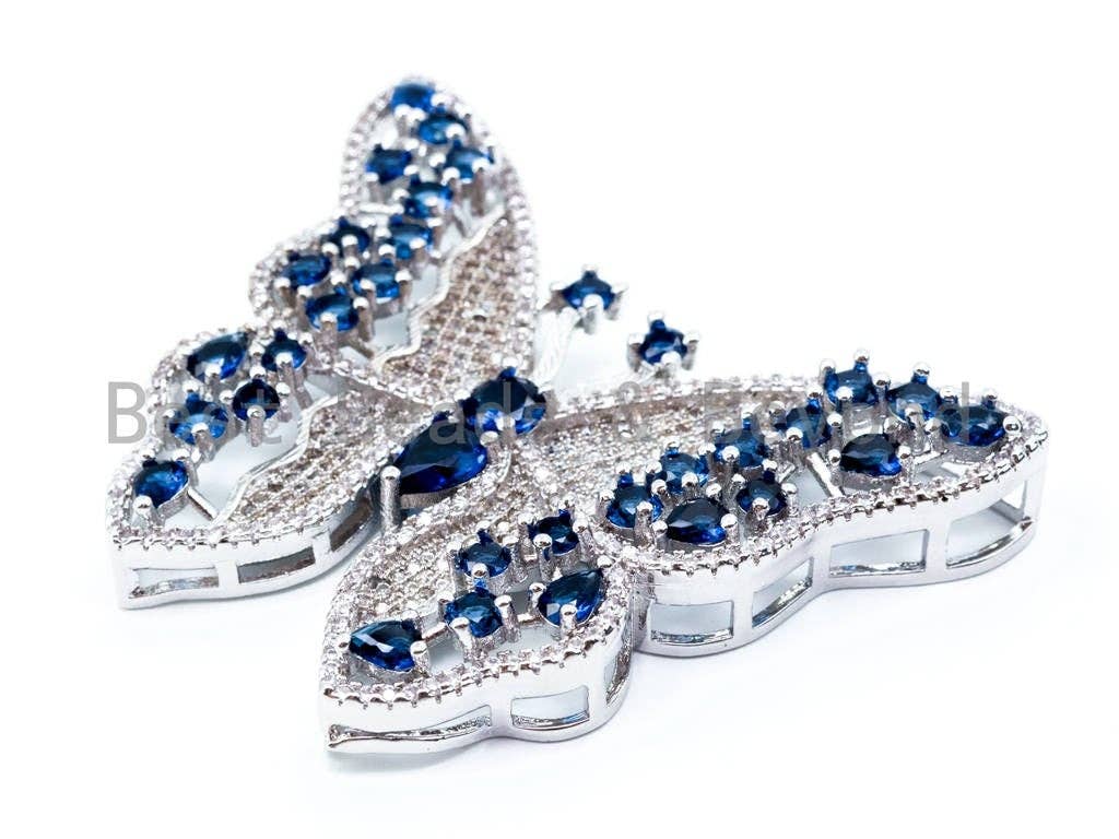 CZ Micro Pave Large Butterfly Pendant, sku#L163