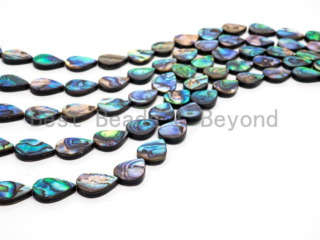 Natural Flat Teardrop Abalone Shell beads, 8x12mm/10x14mm/12x16mm/13x18mm Teardrop Smooth Shell Beads, loose abalone, 16inch strand,SKU#R3C