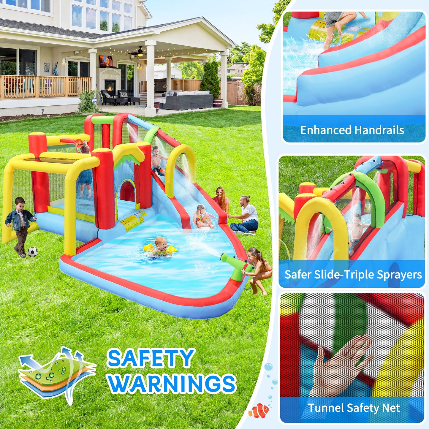 9 in1 Inflatable Slide Water Park Bouncing House
