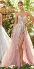 Andrea & Leo A1089 Penelope Blossom Gown with Overskirt