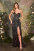 Andrea & Leo A1494 Strapless Sweetheart Fitted Formal Gown