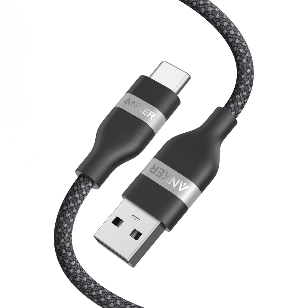 Câble Anker USB-A vers USB-C (0,9 m / 1,8 m, tressé recyclé)