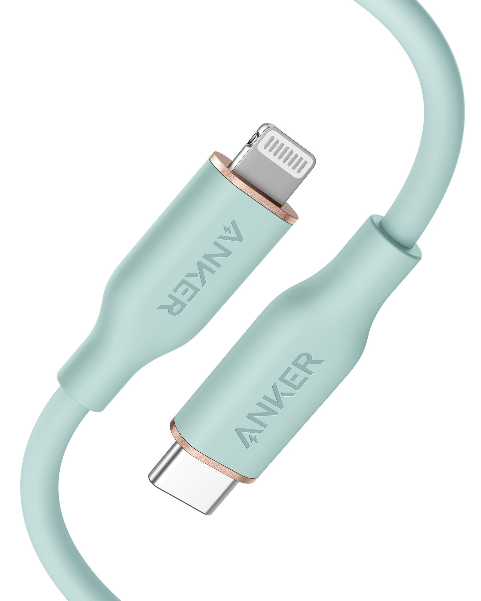 Anker <b>641</b> USB-C to Lightning ケーブル（Flow、3フィート シリコン）