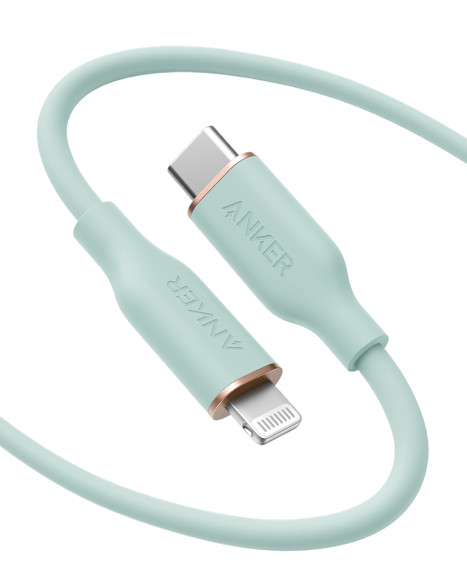 Anker <b>641</b> USB-C to Lightning ケーブル（Flow、3フィート シリコン）