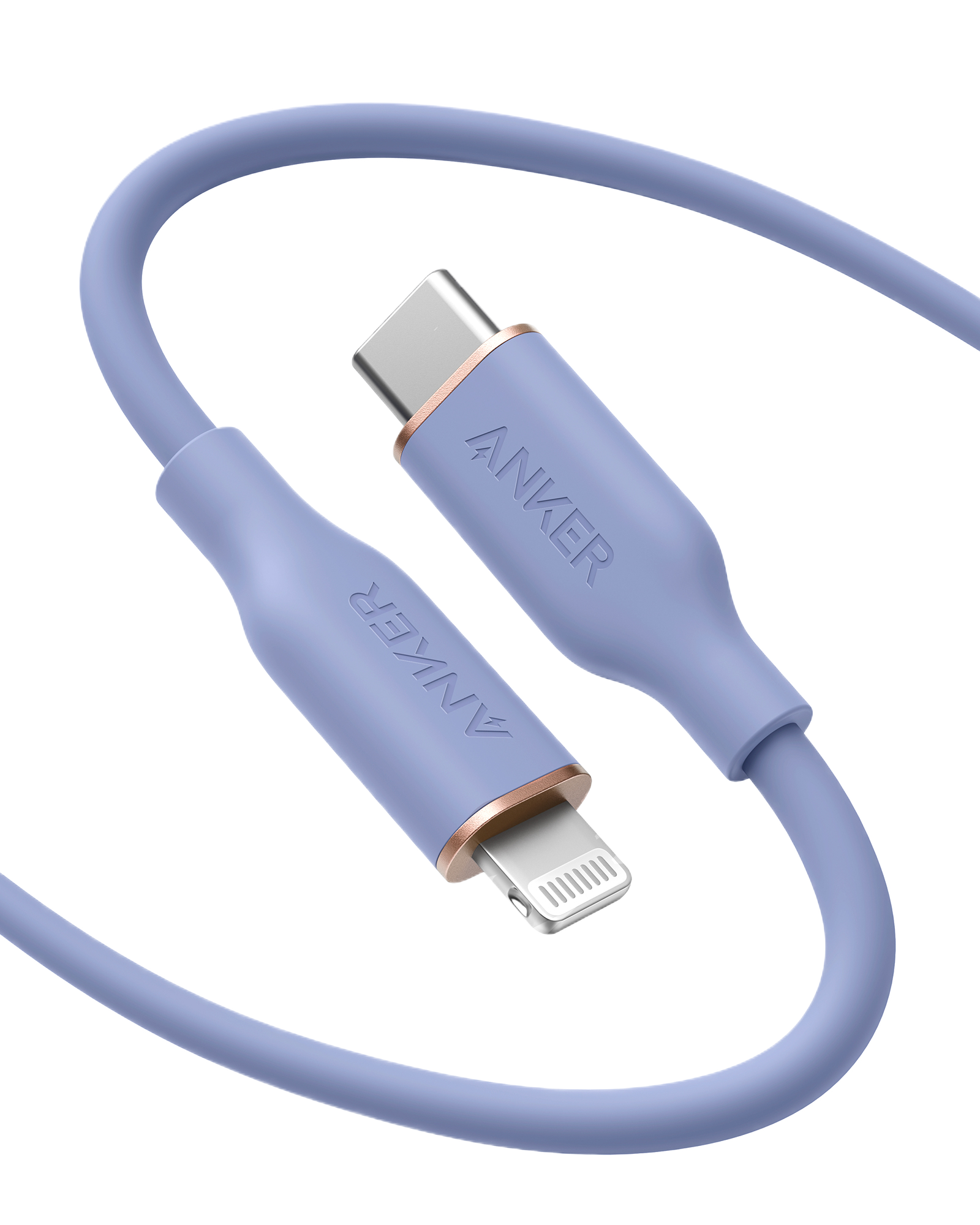 Anker <b>641</b> USB-C to Lightning ケーブル（Flow、3フィート シリコン）